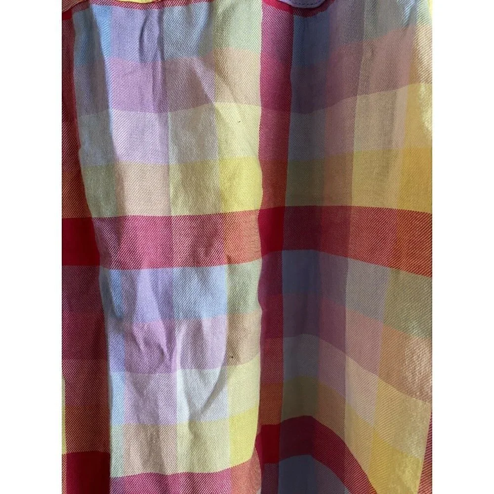 LL Bean Girl’s‎ Top Size 10 Colorful Lightweight Cotton Blouse